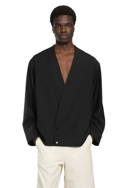 Fear Of God Relaxed Lapeless Jacket In Black