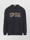 Fear Of God Mens Black Relaxed-fit Long-sleeves Cotton-jersey T-shirt In Black