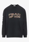 Fear Of God Relaxed Long Sleeve Graphic T-shirt In Black