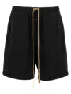 Fear Of God Mens Navy Tailored Brand-patch Relaxed Wool Shorts Xl In Black