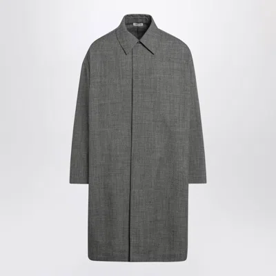 Fear Of God Long Collared Jacket Raglan Sleeves Vented Back In Black