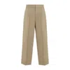 Fear Of God Single Pleat Wool Trousers With Belt Loops In Beige