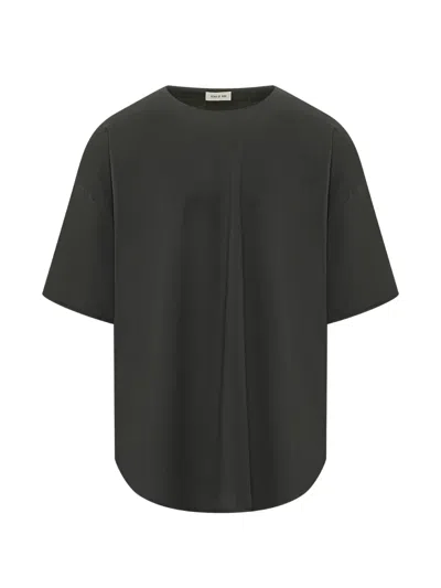 Fear Of God Relaxed-fit Pleated T-shirt In Green