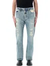Fear Of God Repaired Classic Jeans With Vintage Hand-distressing