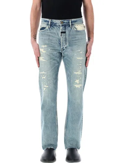 FEAR OF GOD FEAR OF GOD REPAIRED CLASSIC JEANS WITH VINTAGE HAND-DISTRESSING