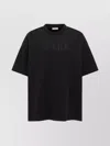 Fear Of God Eternal Black Crewneck T-shirt With Tonal Embroidery On The Front And Logo Patch On The Rear In Cott