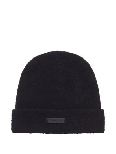 Fear Of God Ribbed Wool Beanie In Black