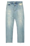 Fear Of God Repaired Classic Jeans With Vintage Hand-distressing In Repaired Indigo 2