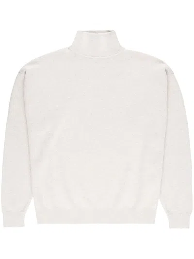 Fear Of God Roll-neck Knitted Sweater In Weiss