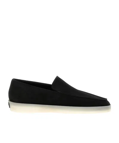 Fear Of God Suede Loafers With Rubber Sole And Round Toe In Black