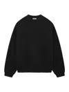 Fear Of God Black Crewneck Sweater With Tonal Logo Lettering Embroidery On The Front