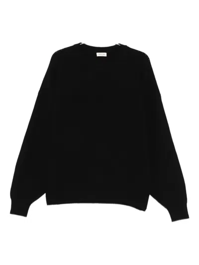 Fear Of God Round-neck Wool Sweater In Black