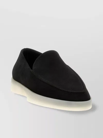 Fear Of God Round Toe Loafer Style Shoes In Black