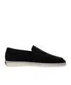 Fear Of God Suede Loafers With Rubber Sole And Round Toe In Black