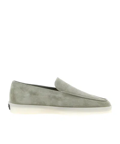 FEAR OF GOD SUEDE LOGO-PATCH LOAFERS