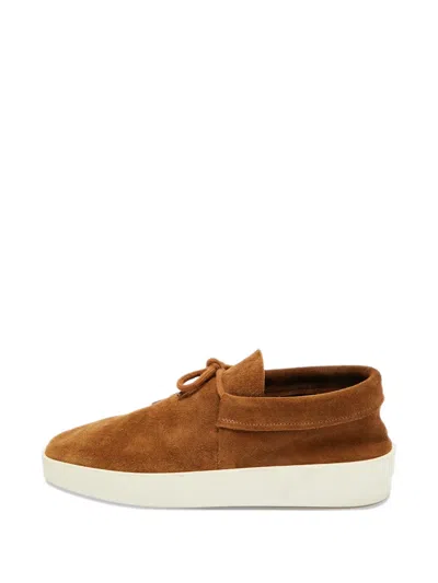 Pre-owned Fear Of God Round-toe Suede Sneakers In Brown