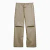 Fear Of God Wide-leg Drawstring Pants In Cream