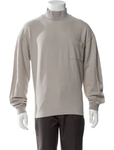 Pre-owned Fear Of God Seventh Collection Mock Neck Sweatshirt In Gray