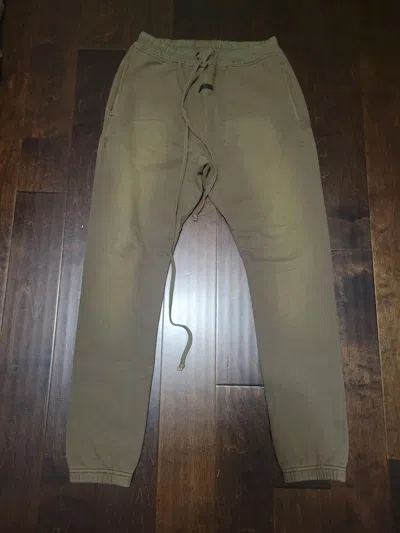 Pre-owned Fear Of God Seventh Collection Olive Green Joggers