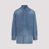 Fear Of God Long-sleeved Denim Shirt In Blue