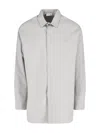 Fear Of God Long-sleeved Curved Hem Shirt In Grey