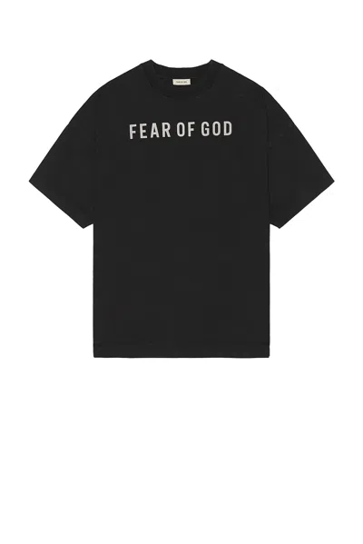 FEAR OF GOD SHORT SLEEVE LOGO GREY PRINT TEE