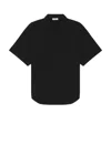 Fear Of God Oxford Short Sleeved Shirt In Black