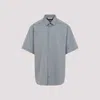Fear Of God Short Sleeve Shirt With Classic Collar In Melange Slate