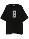 Fear Of God Short Sleeve Tee 8 Grey Print In Black