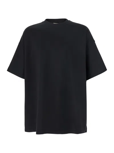 Fear Of God Black T-shirt With Patch Logo On The Back In Cotton Man