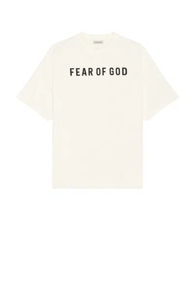 Fear Of God Logo Short-sleeved T-shirt In White