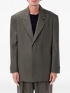 Fear Of God Chevron Wool Single-breasted Blazer In Brown