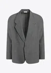 Fear Of God Gray Single-breasted Jacket In Cotton And Wool