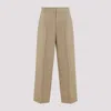 Fear Of God Single Pleat Wool Trousers With Belt Loops In Dune