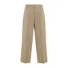 Fear Of God Single Pleat Wool Trousers With Belt Loops In Beige