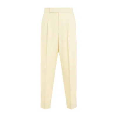 FEAR OF GOD FEAR OF GOD SINGLE PLEAT TAPERED CREAM WOOL TROUSERS