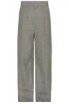 Fear Of God Gray Wool Canvas Wide Leg Trousers In Titanium