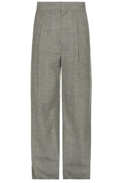 Fear Of God Single Pleat Wide Leg Trousers In Titanium