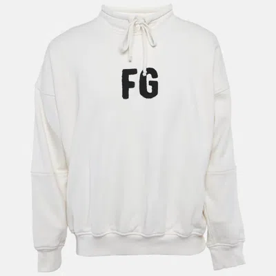 Pre-owned Fear Of God Sixth Collection Beige Cotton Mock Neck Sweatshirt S In Sand