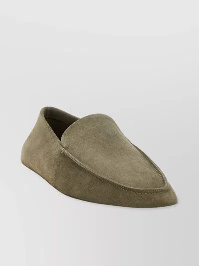 Fear Of God Slip-on Loafers With Rubber Sole And Suede Finish In Grey