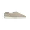 Fear Of God Beige Mules With Logo Patch On The Back And Elasticized Heel In Suede Man In Beige