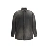 Fear Of God Men Snap Front Denim Overshirt In Black