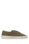 Fear Of God Dove Grey Suede Sneakers In Green