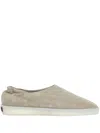 Fear Of God Beige Mules With Logo Patch On The Back And Elasticized Heel In Suede Man