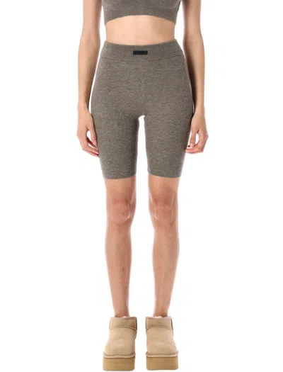 Fear Of God Knit Biker Shorts With Ribbed Texture In Gray