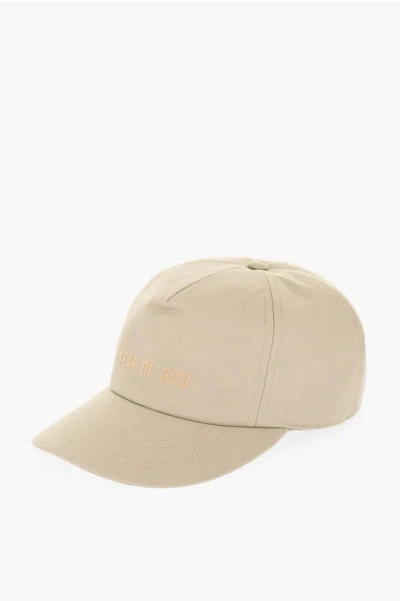 Fear Of God Solid Color Cap With Logo In Gold