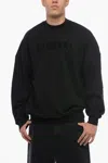 Fear Of God Eternal Oversized Logo-embossed Cotton-blend Jersey Sweatshirt In Black