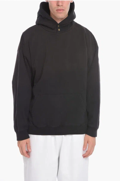 Fear Of God Solid Color Hoodie With Buttons Detail
