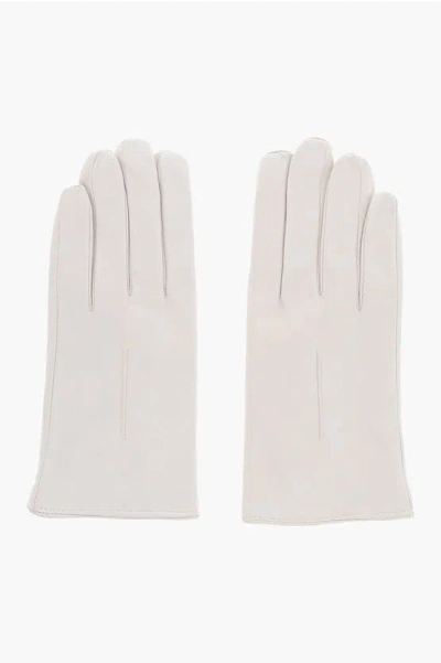 Fear Of God Solid Color Leather Gloves In Neutral