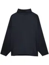 Fear Of God Split High Neck Ls Top In Black